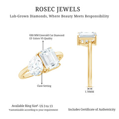 Lab Created Diamond Moi Et Toi Engagement Ring for Women