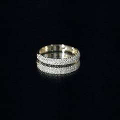 Certified Lab Grown Diamond 3 Row Eternity Ring