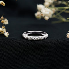 Certified Lab Grown Diamond 3 Row Eternity Ring