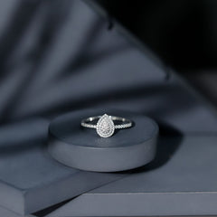 Lab Grown Diamond Pear Shaped Engagement Ring for Her
