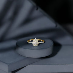 Lab Grown Diamond Pear Shaped Engagement Ring for Her