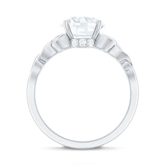 Certified Celtic Knot Lab Grown Diamond Round Engagement Ring