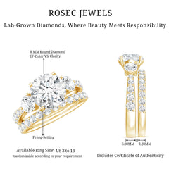 Certified Lab Created Diamond Marriage Ring Set