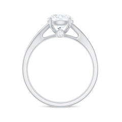 4 Prong Lab Grown Diamond Solitaire Engagement Ring with Split Shank
