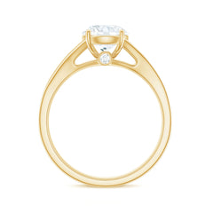 4 Prong Lab Grown Diamond Solitaire Engagement Ring with Split Shank