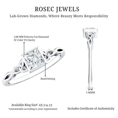 Celtic Knot Inspired Lab Grown Diamond Promise Ring