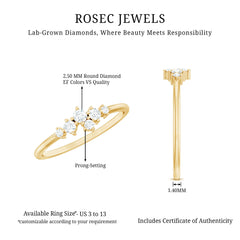 Certified Lab Created Diamond Wedding Anniversary Ring