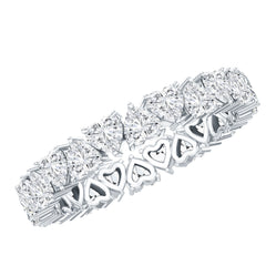 Brilliant Cut Lab Diamond Heart Wedding Band for Women