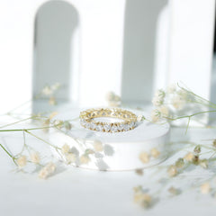 Brilliant Cut Lab Diamond Heart Wedding Band for Women