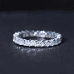 Certified Lab Grown Diamond Princess Cut Wedding Ring