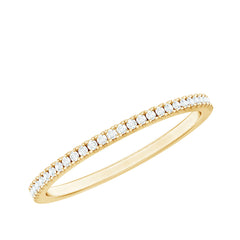 Certified Diamond Half Eternity Ring in Pave Setting