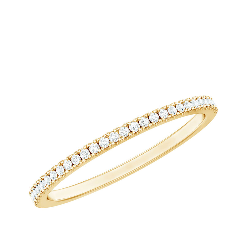 Certified Diamond Half Eternity Ring in Pave Setting