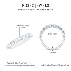 1.25 CT Zircon Half Eternity Ring