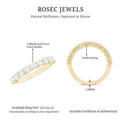 1.25 CT Zircon Half Eternity Ring