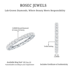 Certified Lab Created Diamond Eternity Wedding Band