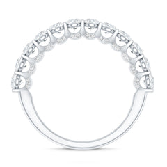 Lab Grown Diamond Half Eternity Wedding Band for Women