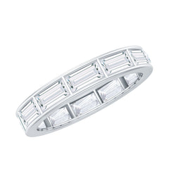 Baguette Cut Zircon East West Full Eternity Band Ring