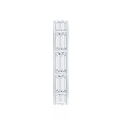 Baguette Cut Zircon East West Full Eternity Band Ring