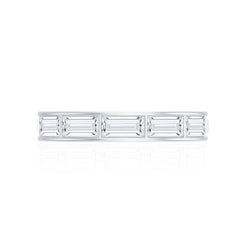 Baguette Cut Zircon East West Full Eternity Band Ring