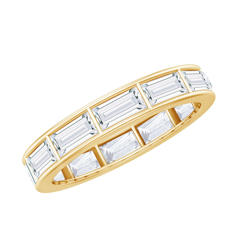 Baguette Cut Zircon East West Full Eternity Band Ring