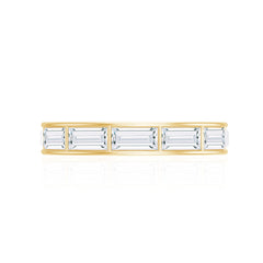 Baguette Cut Zircon East West Full Eternity Band Ring