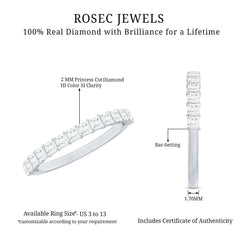 Princess Cut Diamond Anniversary Band Ring