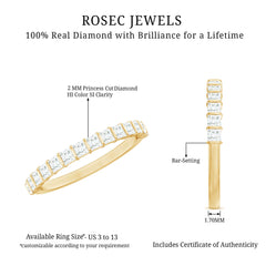 Princess Cut Diamond Anniversary Band Ring