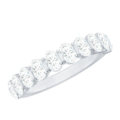 2 CT Zircon Half Eternity Ring