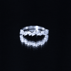 1.50 CT Pear Cut Zircon Elegant Eternity Ring