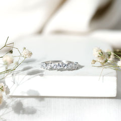 1.50 CT Pear Cut Zircon Elegant Eternity Ring