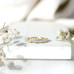 1.50 CT Pear Cut Zircon Elegant Eternity Ring