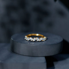 1.50 CT Pear Cut Zircon Elegant Eternity Ring