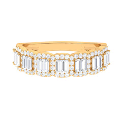 Designer Cubic Zirconia Semi Eternity Band Ring