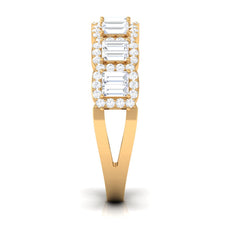 Designer Cubic Zirconia Semi Eternity Band Ring