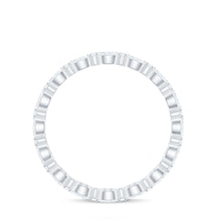 1.25 CT Marquise and Round Cut Zircon Full Eternity Ring