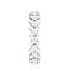 3.5 CT Zircon Cluster Eternity Ring in Prong Setting