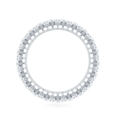3.5 CT Zircon Cluster Eternity Ring in Prong Setting