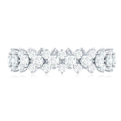 3.5 CT Zircon Cluster Eternity Ring in Prong Setting