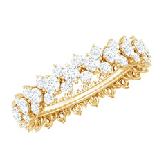 3.5 CT Zircon Cluster Eternity Ring in Prong Setting