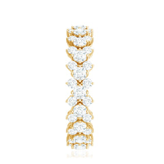 3.5 CT Zircon Cluster Eternity Ring in Prong Setting