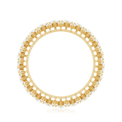 3.5 CT Zircon Cluster Eternity Ring in Prong Setting