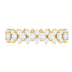 3.5 CT Zircon Cluster Eternity Ring in Prong Setting