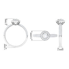 Vintage Inspired Diamond Engagement Ring for Women