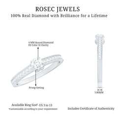 Minimal Round Diamond Promise Ring