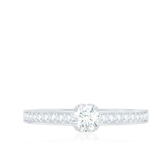 Minimal Round Diamond Promise Ring