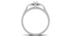 Vintage Looking Diamond Wedding Bridal Ring Set of 2