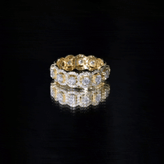 Moissanite Classic Halo Wedding Band for Women
