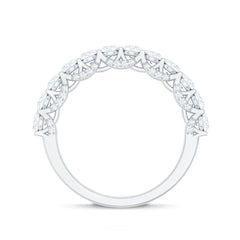 Trellis Set Moissanite Half Eternity Ring