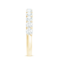 Trellis Set Moissanite Half Eternity Ring