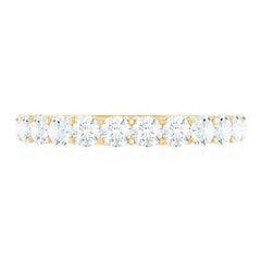 Trellis Set Moissanite Half Eternity Ring